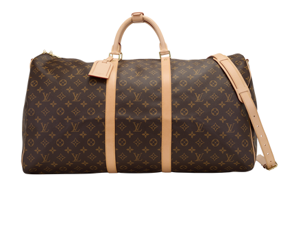 Keepall Bandouliere 60, &pound;1,400, Handbags, Brown, Canvas, Front view